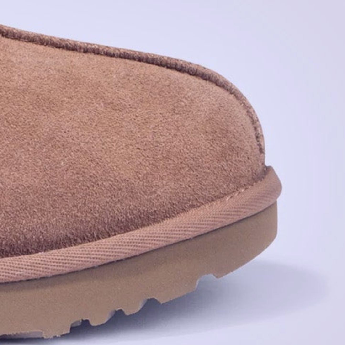 Mule Suede – Knit Collar – Chestnut