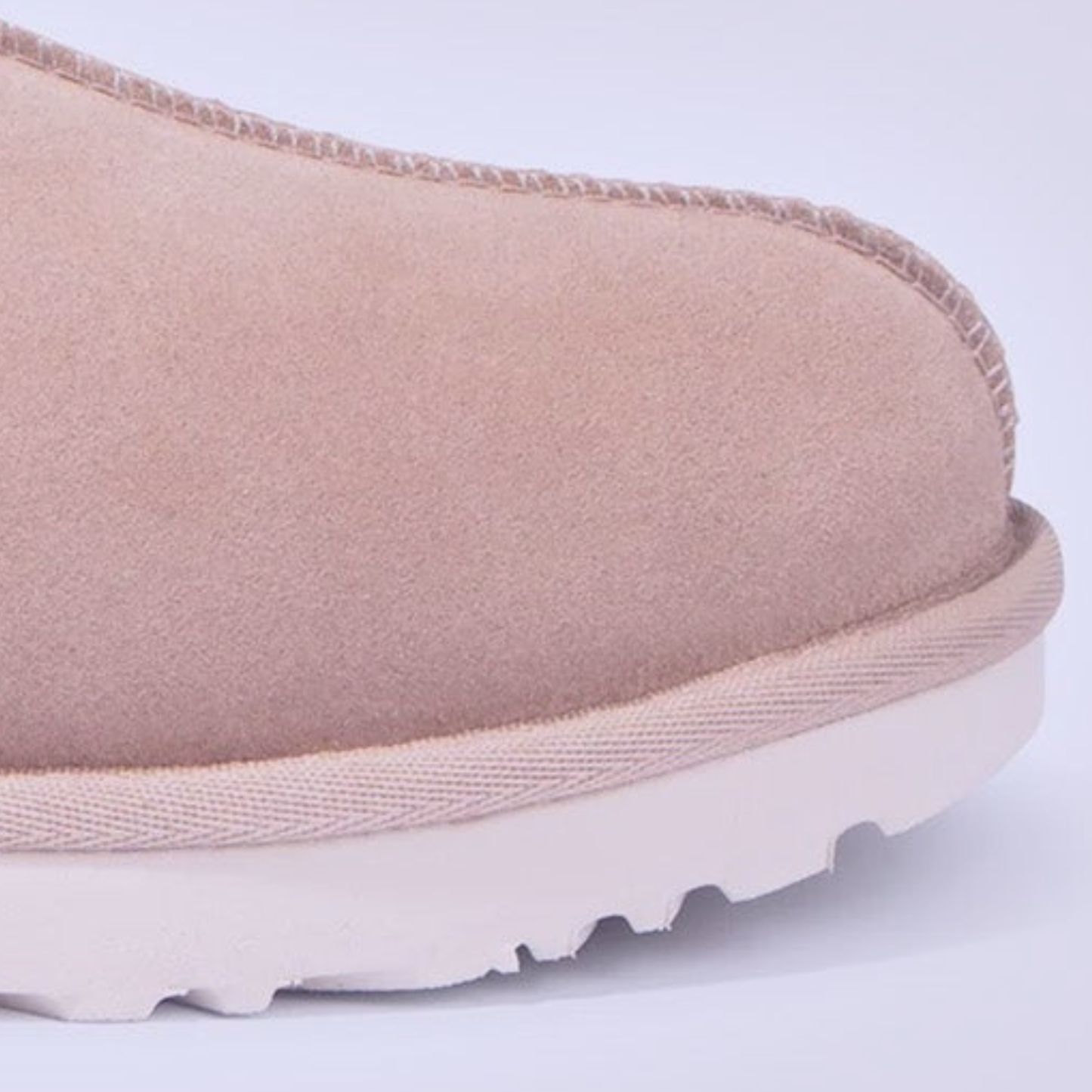 Mule Suede – Knit Collar – Sand & Cherry